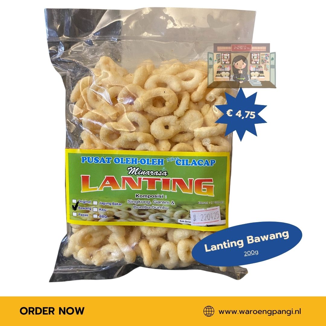 Minarasa - Lanting bawang / Cassave chips met knoflook 200gr