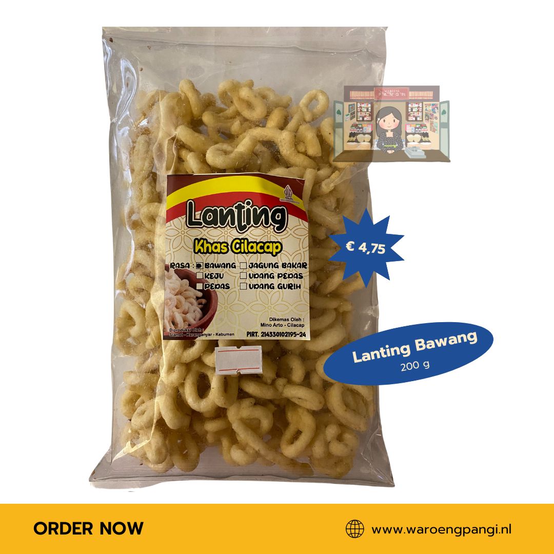 Mino Arto - Lanting bawang / Cassave chips met knoflook 200gr