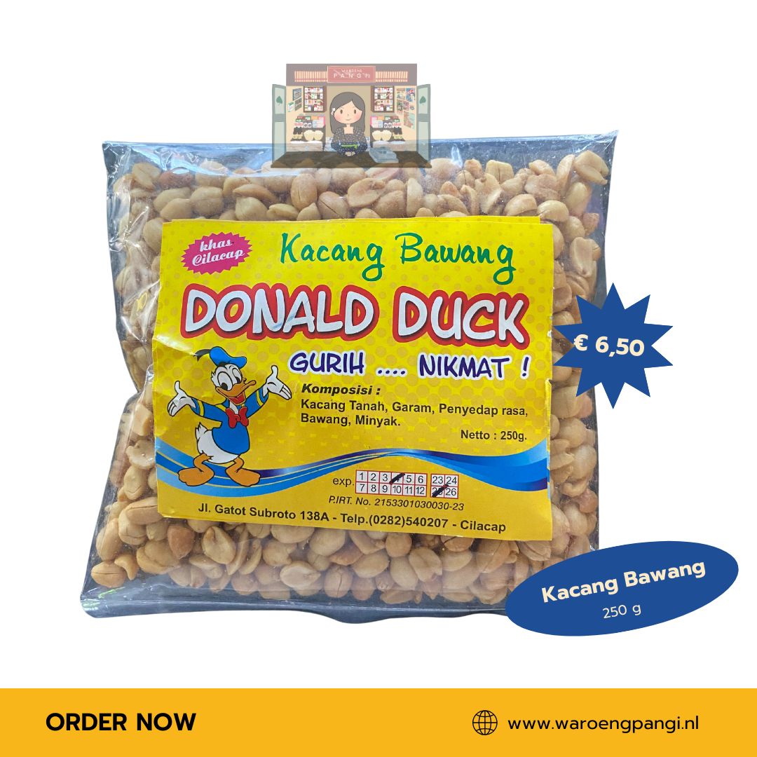Donald Duck - Kacang Bawang / Gebakken Pinda's 250gr