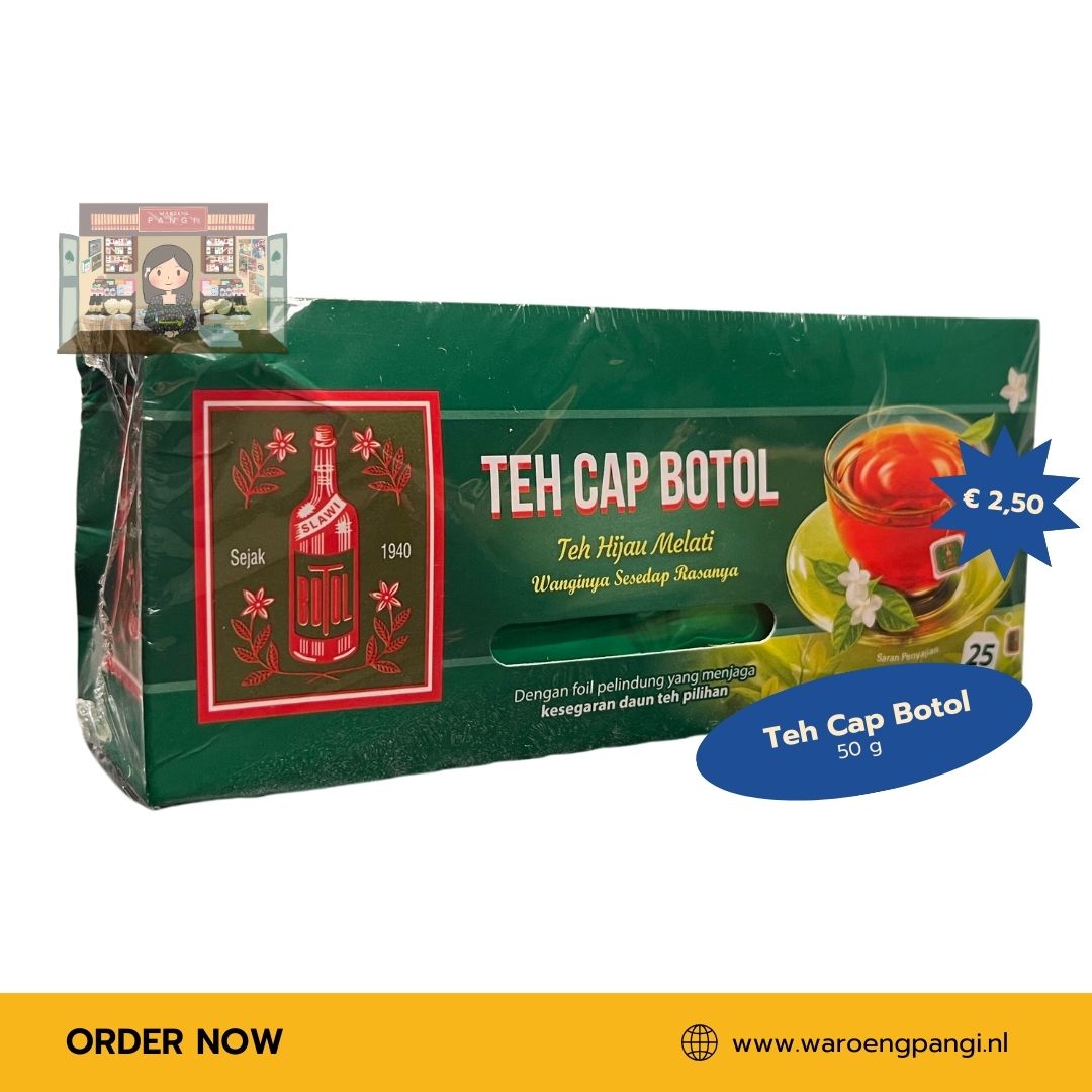 Teh cap Botol- Teh hijau Melati / Jasmijn groene thee 25 zakjes