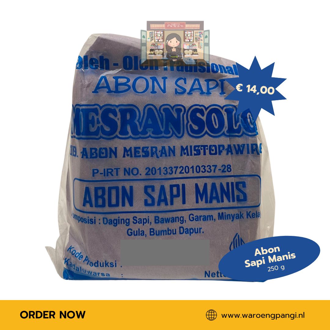 Mesran Solo - Abon Sapi Manis / Rundvleesdraadjes zoet 250gr
