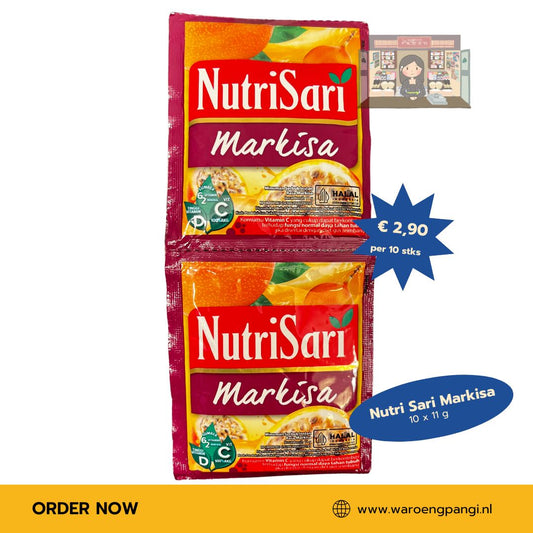 Nutrisari - Markisa / Instant drankmix met passievruchtsmaak 10 x 11gr