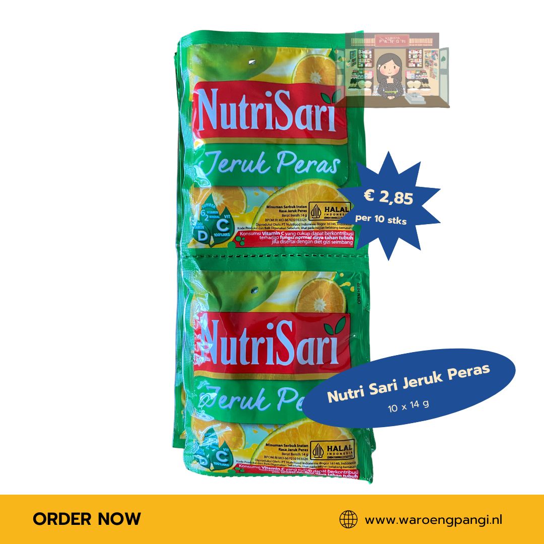 Nutrisari - Jeruk Peras / Instant drankmix met Geperste sinaasappelsmaak 10 x 14gr