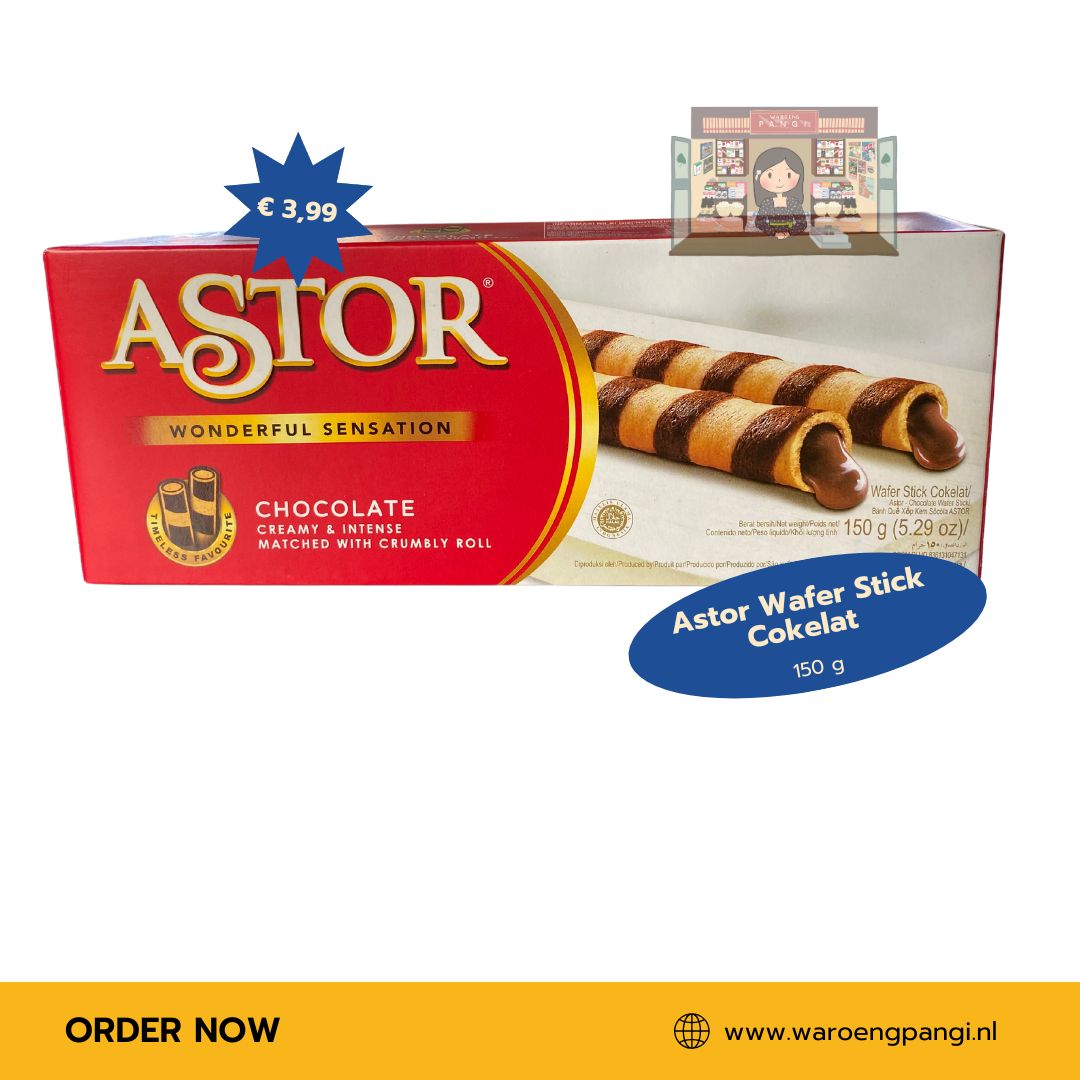 Astor - Wafer Stick Cokelat / Chocolade Wafelstokjes 150gr