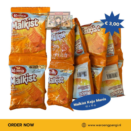 Roma - Malkist Keju Manis 10 x 15gr
