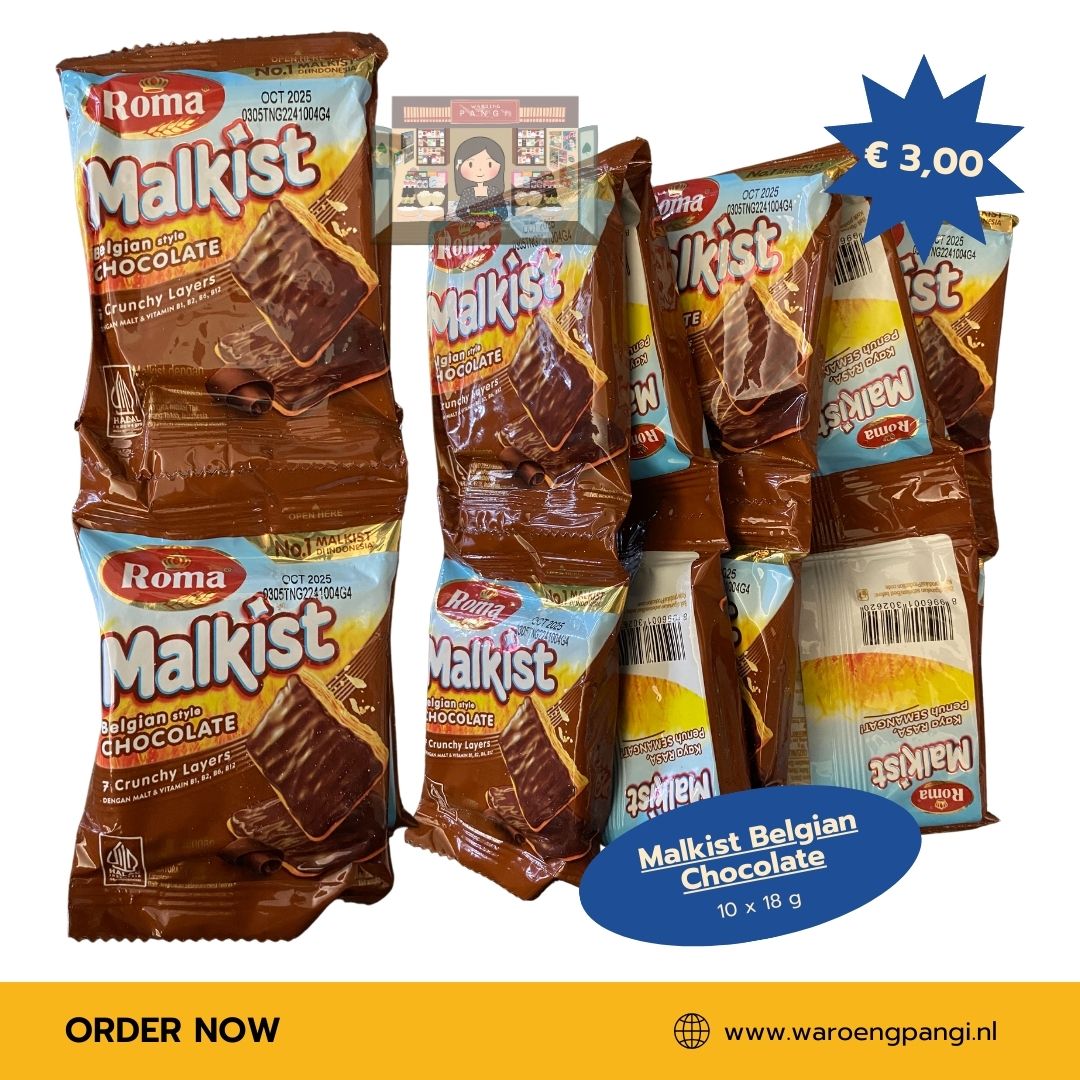 Roma - Malkist Belgian Chocolate 10 x 18gr