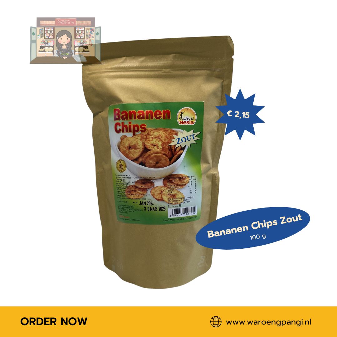 Nesia - Bananen Chips zout 100gr