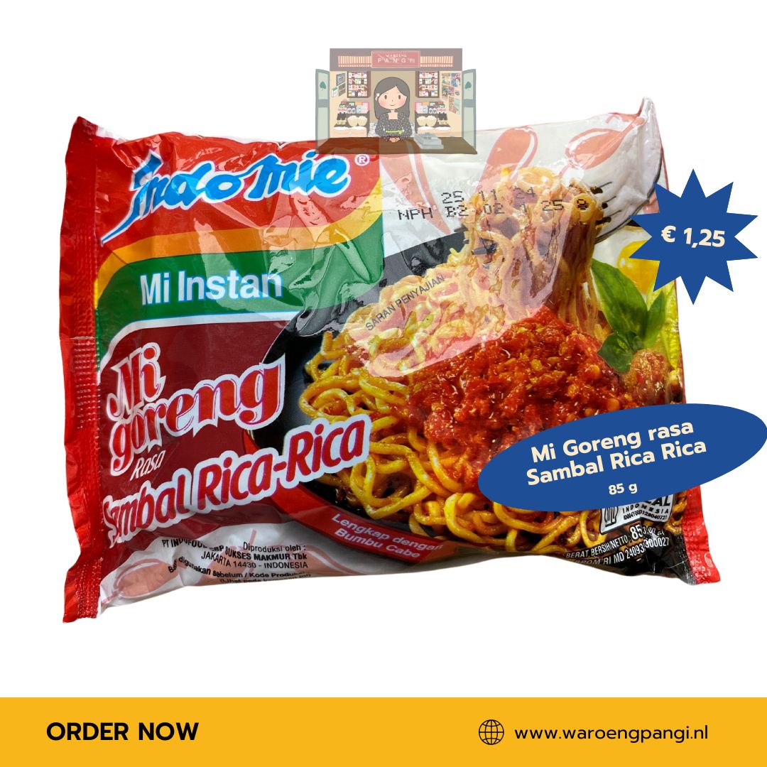 Indomie - Mi Instant Goreng rasa Sambal Rica Rica / Gebakken noedels met Sambal Rica Rica-smaak 85gr