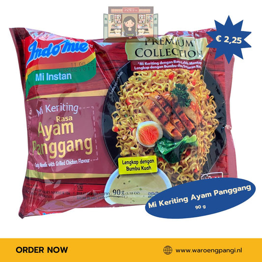Indomie - Mi Keriting Ayam Panggang / Gebakken Noedels met de smaak van gegrilde kip 90gr