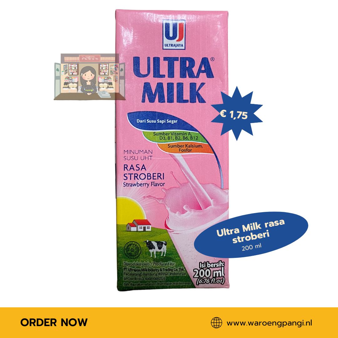 Ultra - Milk rasa Stroberi / Melk met een vleugje aardbeismaak 200ml