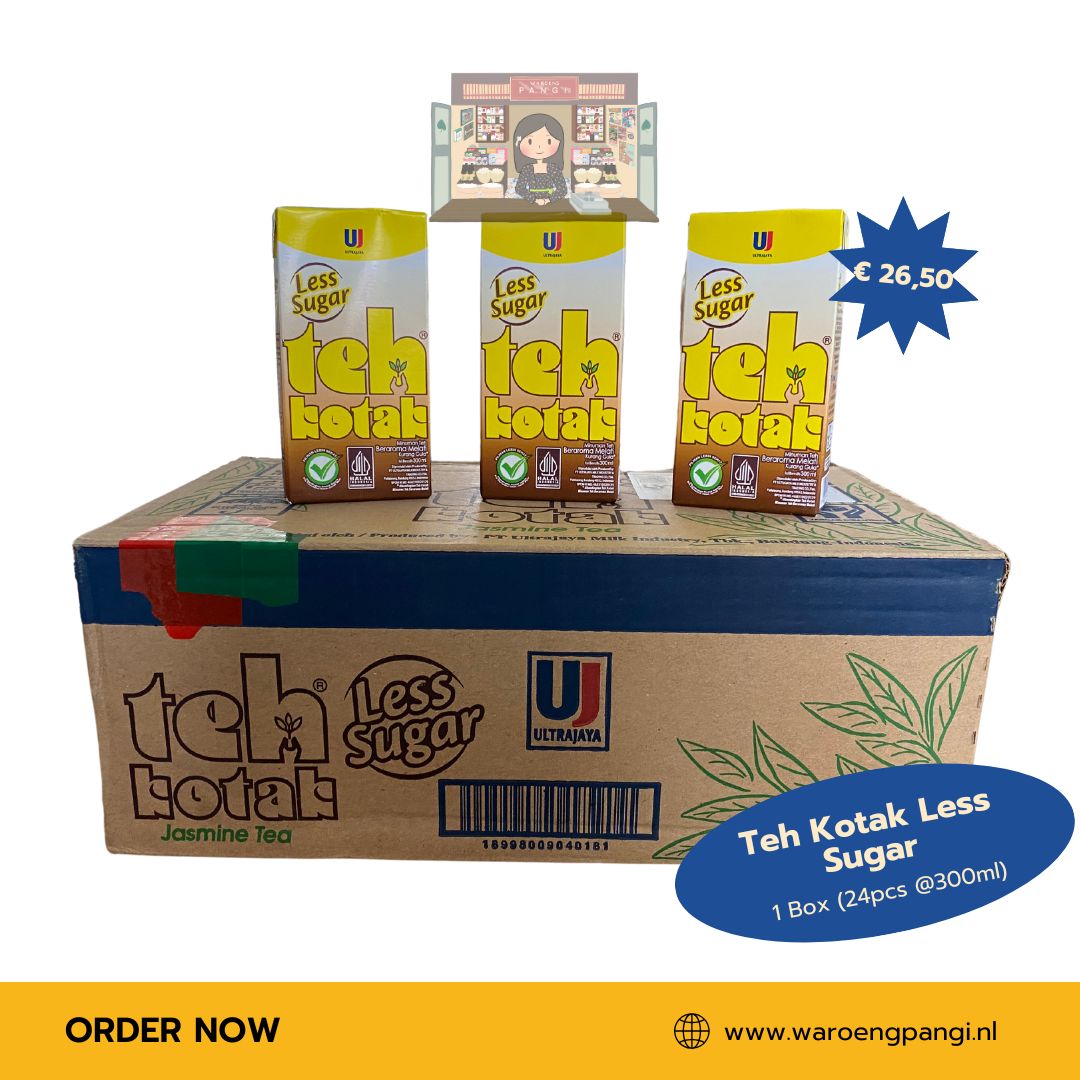Ultra- Teh Kotak Less Sugar / Jasmijn Thee Less Sugar 24 x 300ml