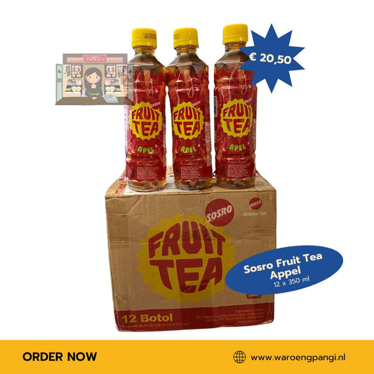 Sosro - Fruit Tea Appel / Vruchtenthee met appelsmaak 12x350ml