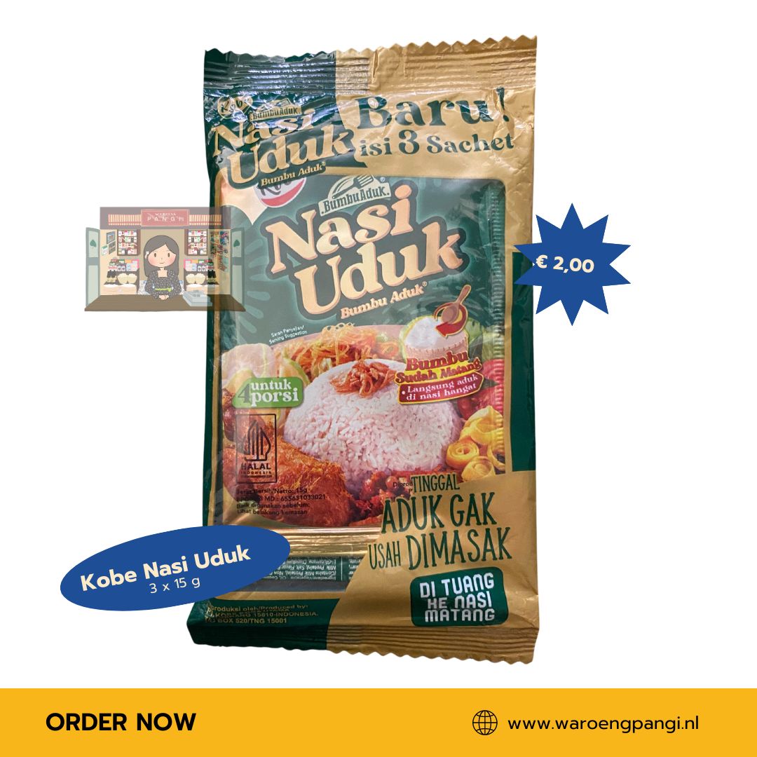 Kobe - Bumbu aduk Nasi Uduk/ Kruidenpasta voor het maken van Nasi Uduk 3 x 15gr