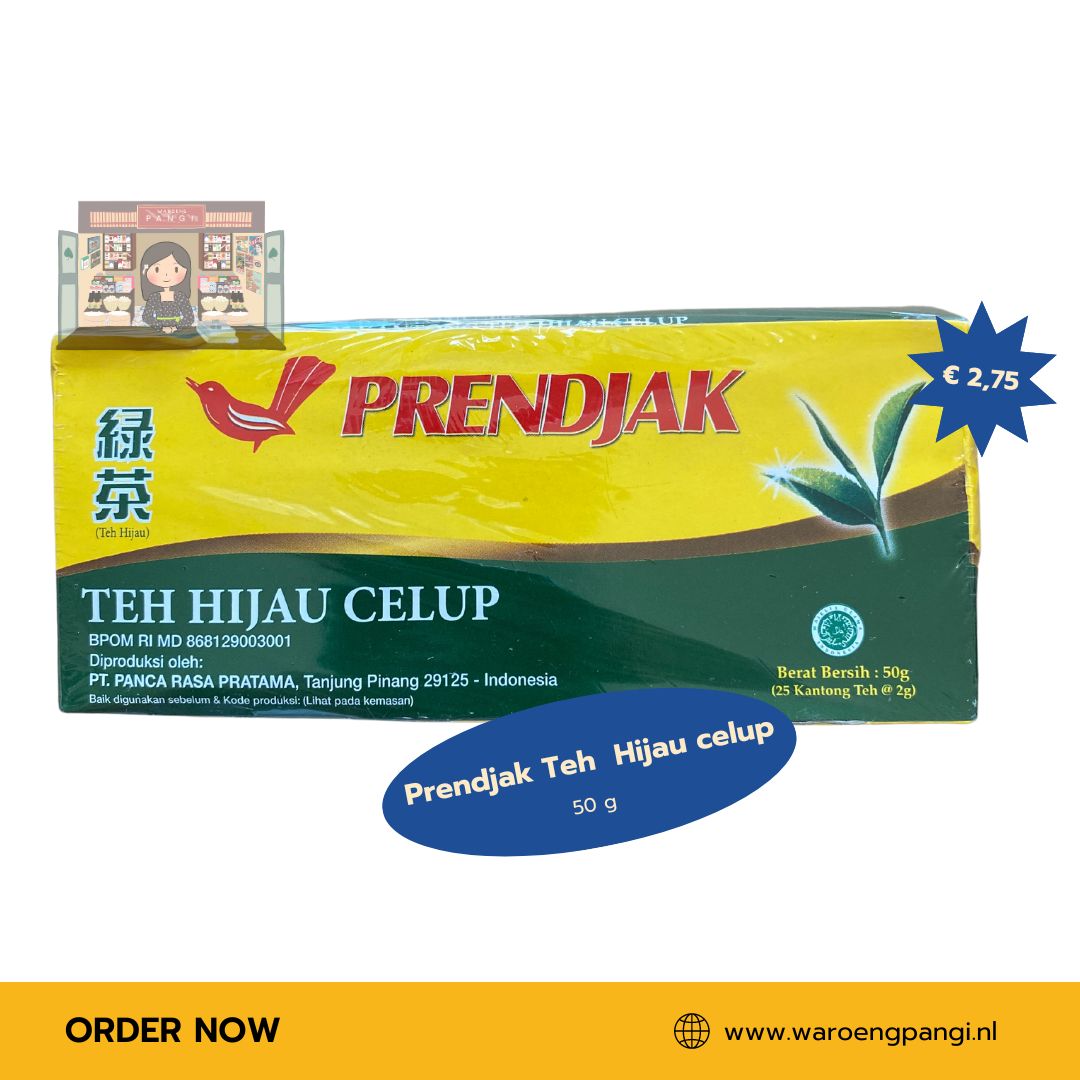 Prendjak - Teh Hijau Celup / Groene thee 25 zakjes