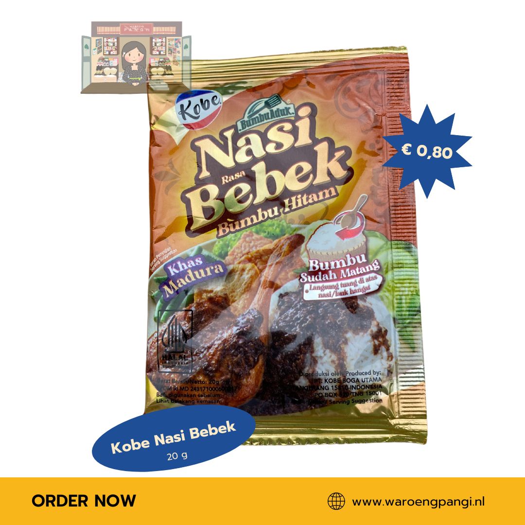 Kobe - Bumbu aduk Nasi rasa Bebek bumbu hitam / Kruidenpasta voor het maken van Nasi Eend-smaak 20g