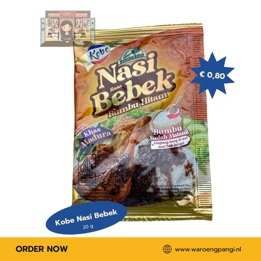 Kobe - Bumbu aduk Nasi rasa Bebek bumbu hitam / Kruidenpasta voor het maken van Nasi Eend-smaak  20g