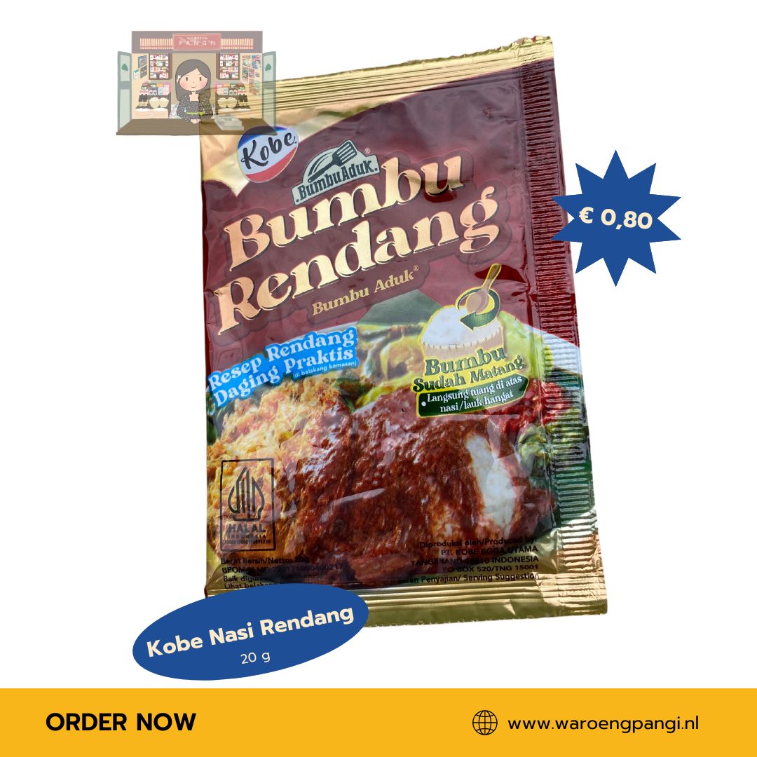 Kobe - Bumbu aduk Nasi rasa Rendang / Kruidenpasta voor het maken van Nasi Rendang 20g