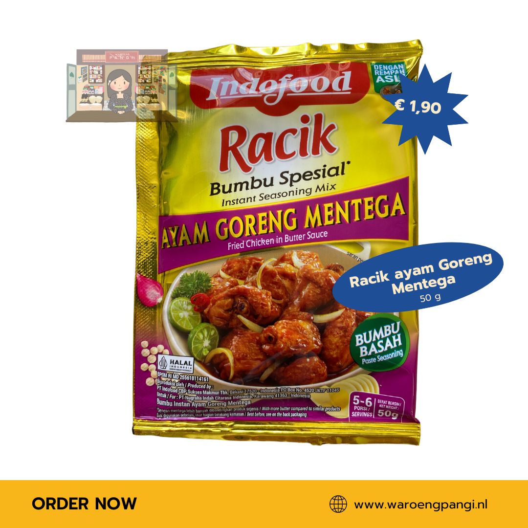 Bumbu Racik Ayam Goreng Mentega / Kruidenpasta voor Kip Gebakken in boter 50gr