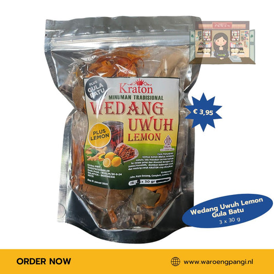 Kraton - Wedang Uwuh Lemon / Traditionele thee uit Yogyakarta 3 x 30gr