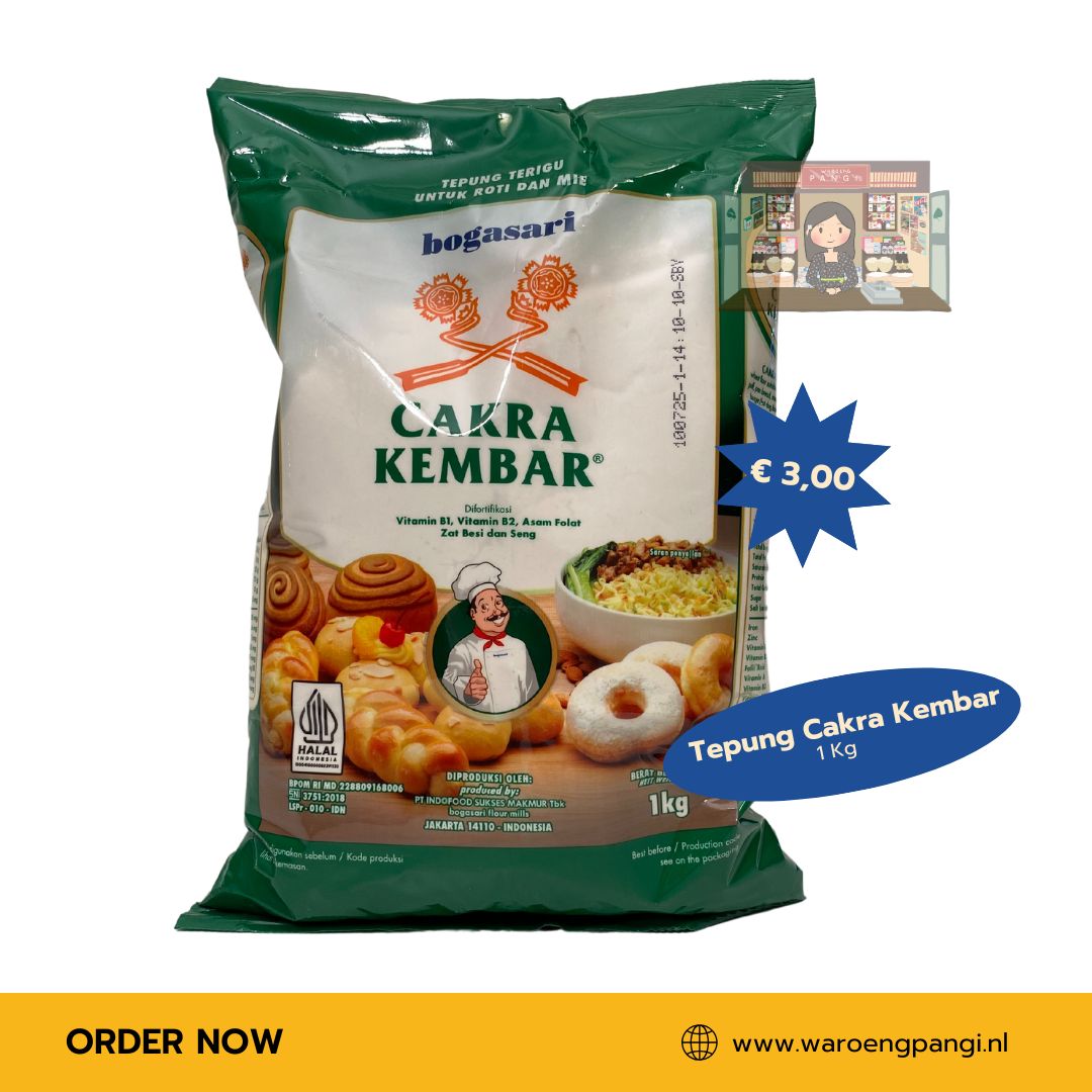 Bogasari - Tepung Cakra Kembar / Tarwemeel 1kg