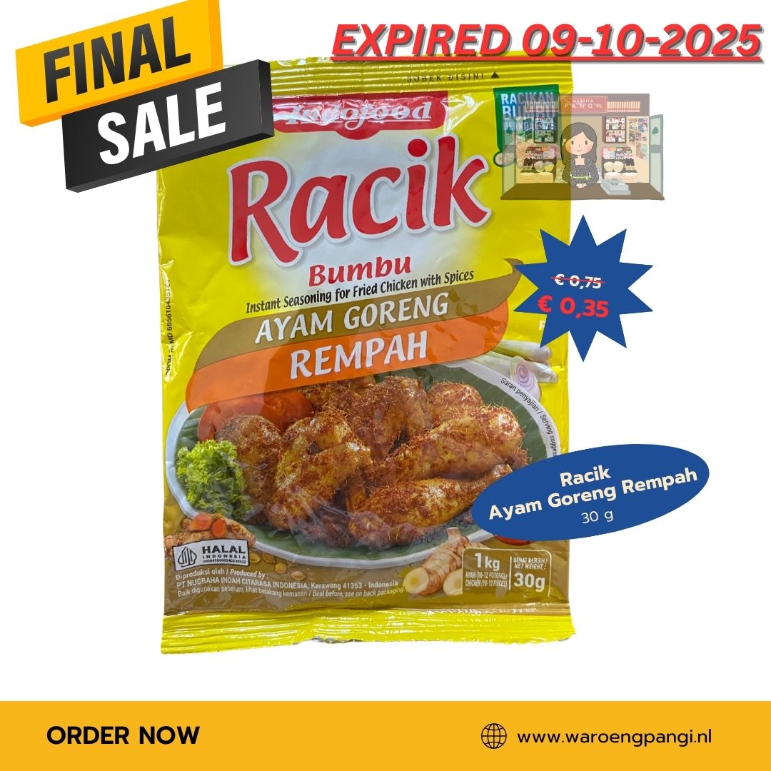 Promo!!! Bumbu Racik Ayam Goreng Rempah / Kruidenmix voor het marineren van kip 30gr Expired 09-10-2025