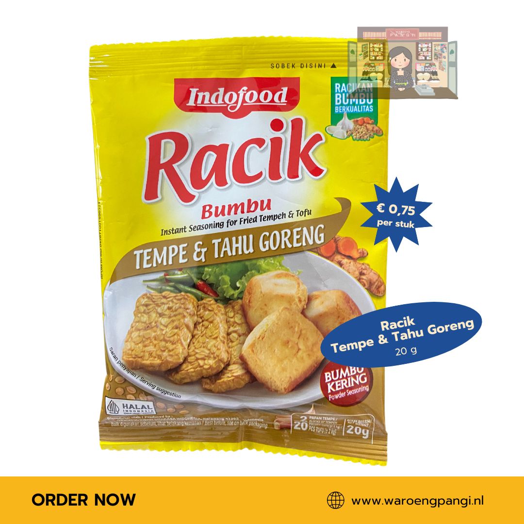 Bumbu Racik Tempe & Tahu Goreng / Kruidenmix voor het marineren van gebakken tahu en tempeh 20gr