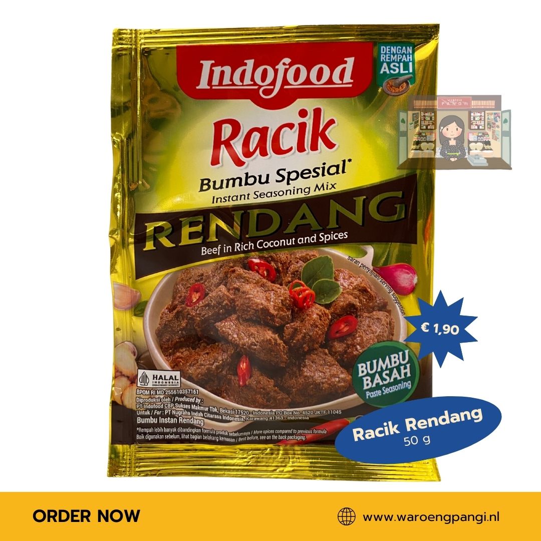 Bumbu Racik Rendang / Kruidenpasta voor Rendang 50gr