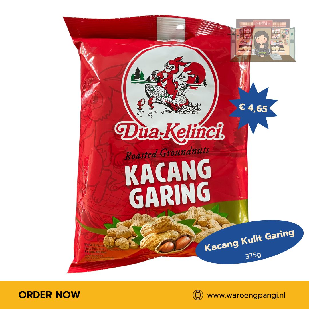 Dua kelinci - Kacang Garing / Knapperig geroosterde doppinda’s 375gr