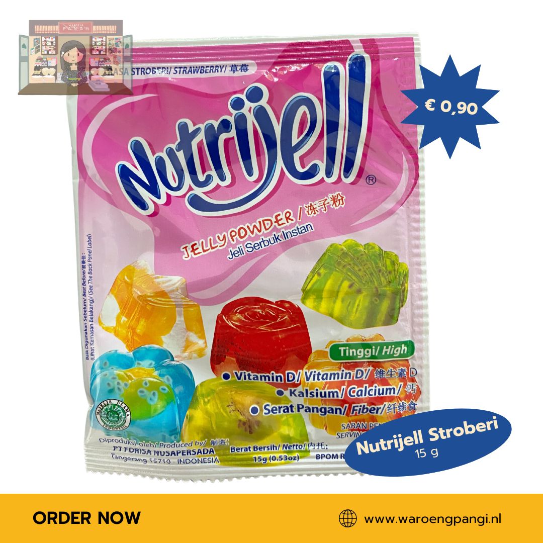 Nutrijell - Rasa Stroberi / Jelly Poeder met Aardbeiensmaak 15gr
