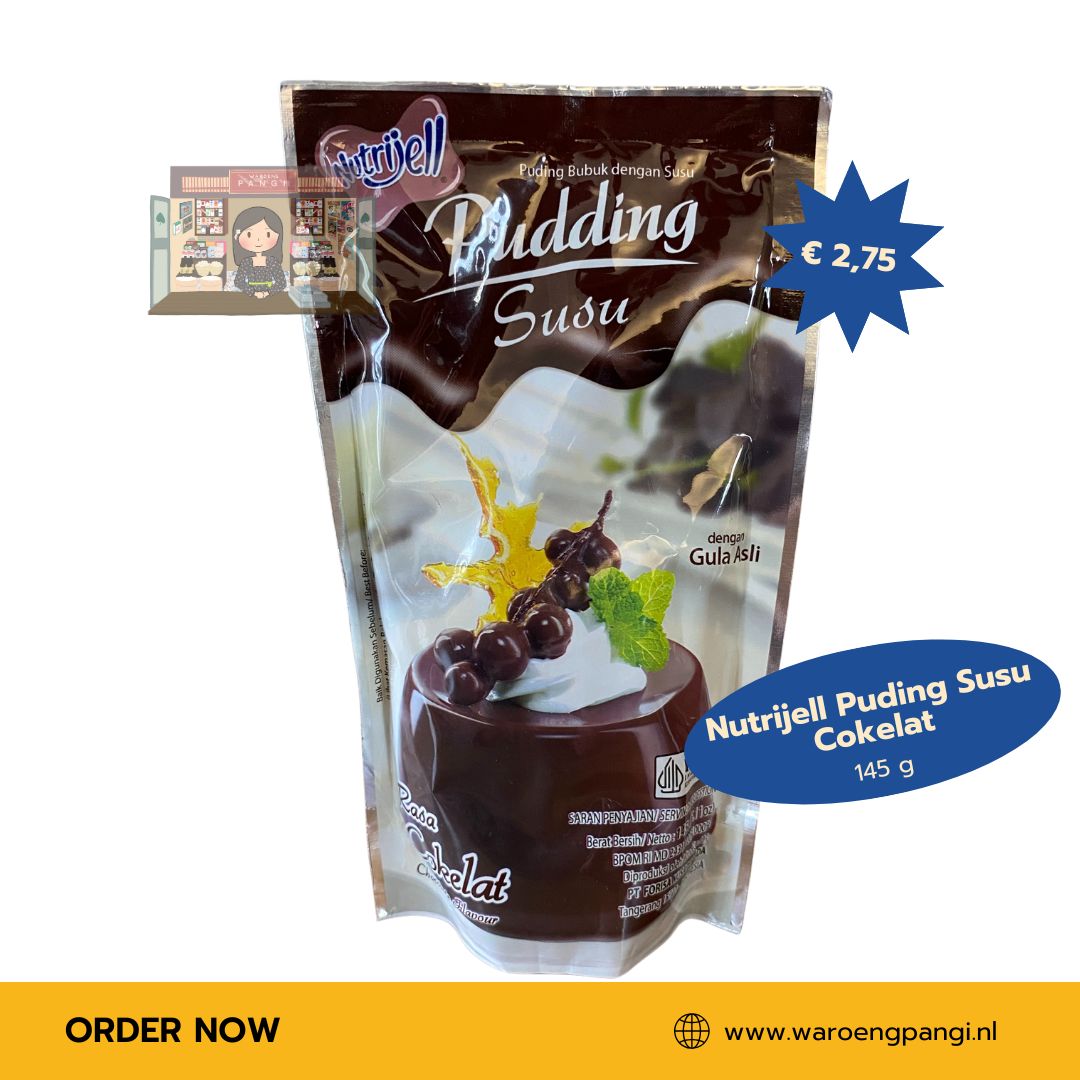 NUTRIJELL - Puding Susu rasa Cokelat / Instant Pudding met Chocoladesmaak 145gr