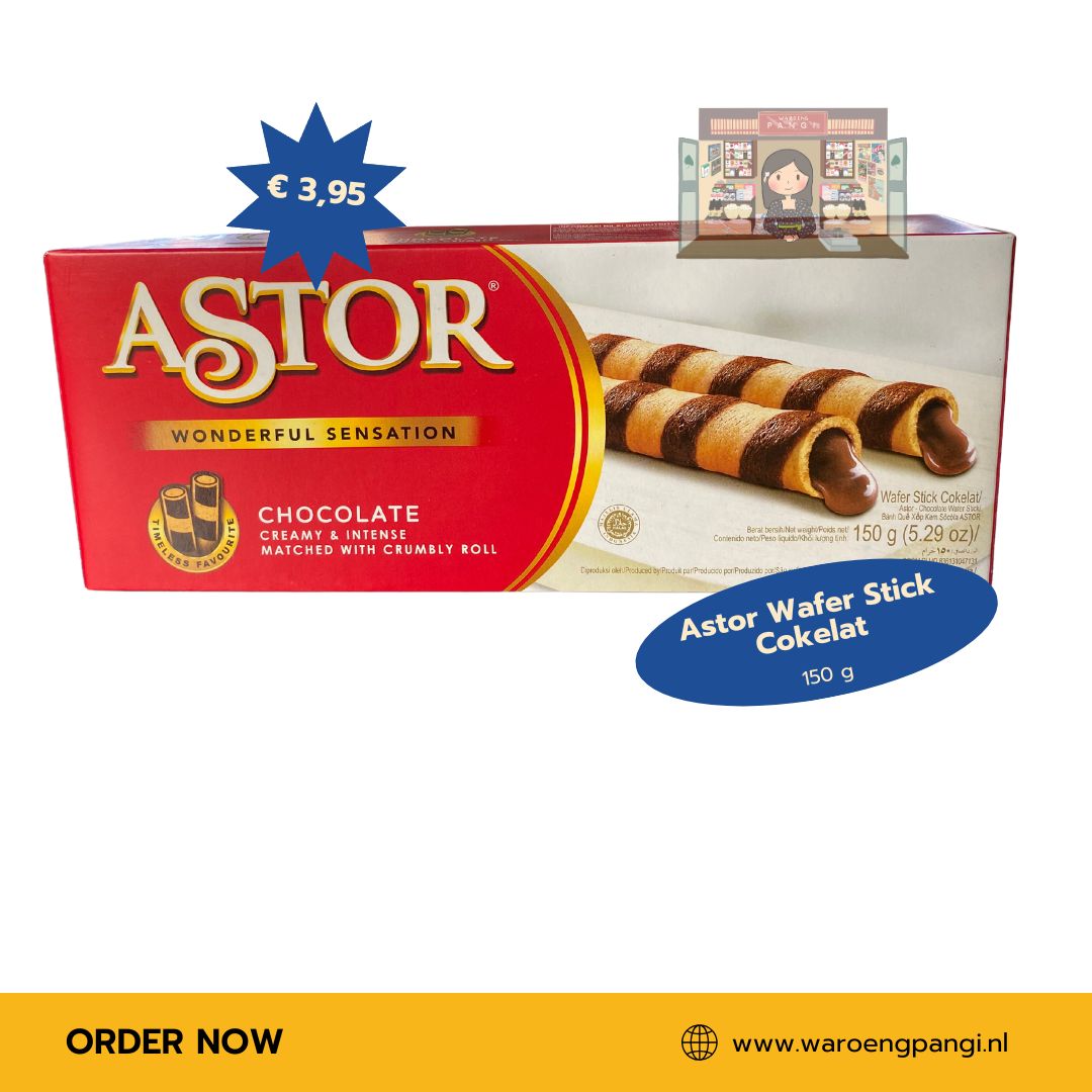 Astor - Wafer Stick Cokelat / Chocolade Wafelstokjes 150gr