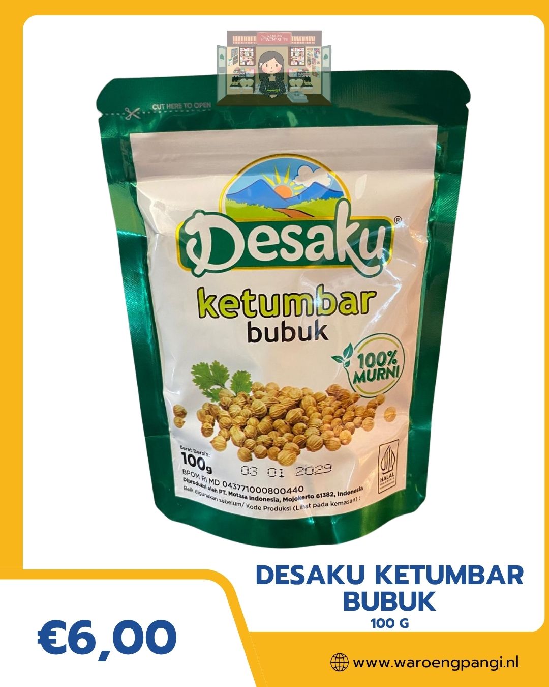 Desaku - Ketumbar Bubuk / Gemalen Koriander 100gr