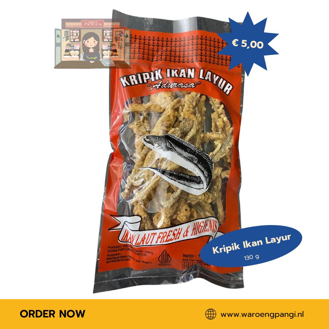 Waroeng Pangi - Kripik Ikan Layur / Chips van lintvis 130gr