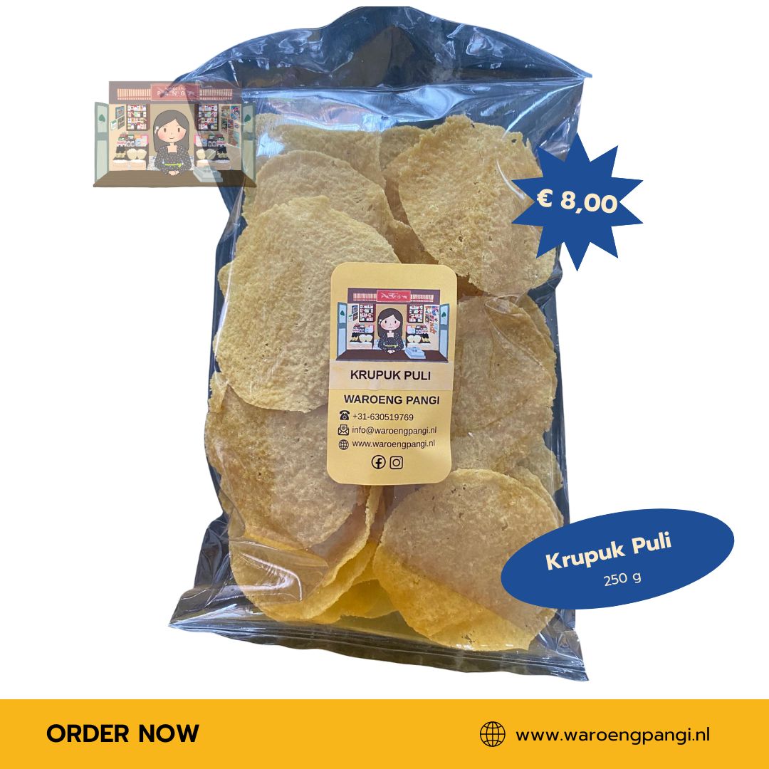 Waroeng Pangi - Krupuk Puli / Ongebakken Rijstkroepoek 250gr