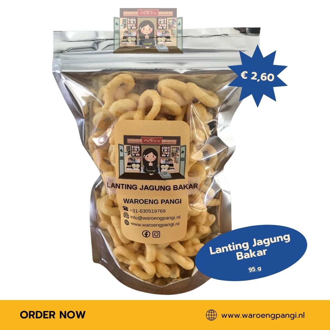 Waroeng Pangi - Lanting Jagung Bakar/ Cassave chips met geroosterde maissmaak 95gr