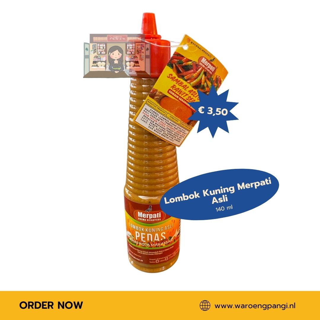 Merpati - Lombok Kuning Merpati Asli / Sambal van gele chilipeper 140ml