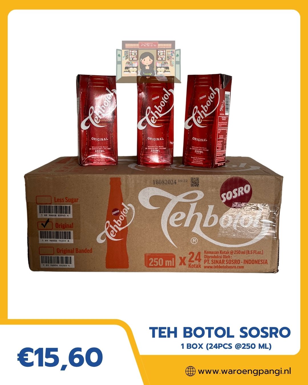 Sosro - Teh Botol / Jasmijn Thee 24 x 250ml