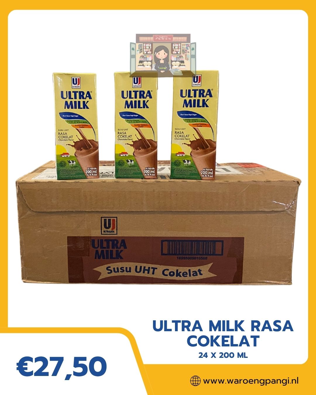 Ultra - Milk rasa Cokelat / Melk met chocoladesmaak 24 x 200ml