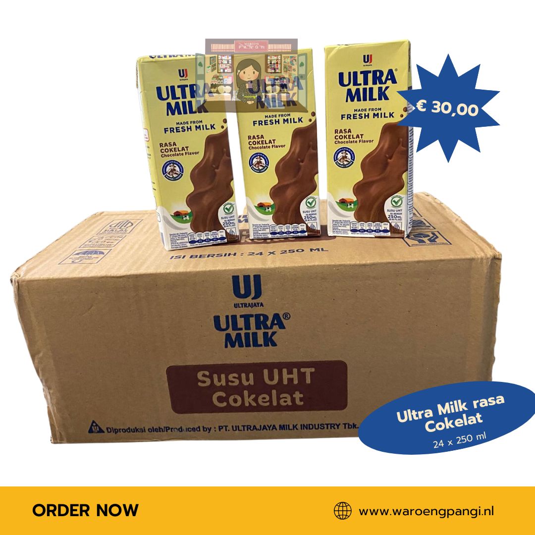 Ultra - Milk rasa Cokelat / Melk met chocoladesmaak 24 x 250ml