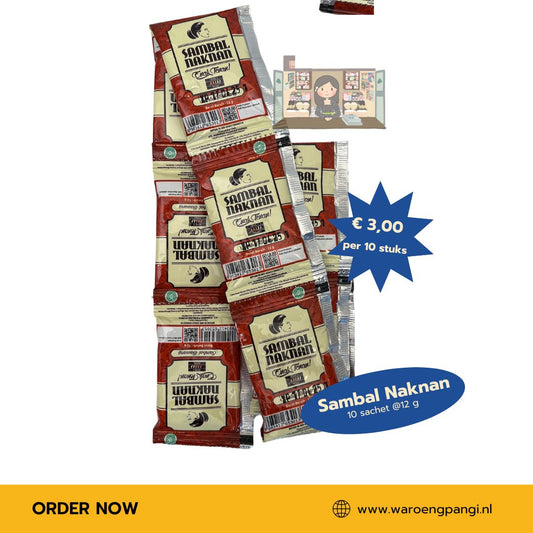 Naknan - Sambal Bawang Level 3 sachet - 10 x 12gr