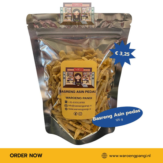 Waroeng Pangi - Basreng Asin Pedas / Gebakken Visballetjes met zout-pittige smaak 125gr