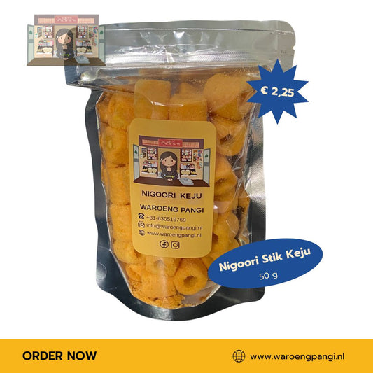 Waroeng Pangi - Nigoori Rasa Keju / Maiswafels met Kaas-smaak 50gr