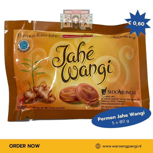 Sidomuncul - Permen Jahe Wangi / Gember®-snoepjes 5 x 2gr