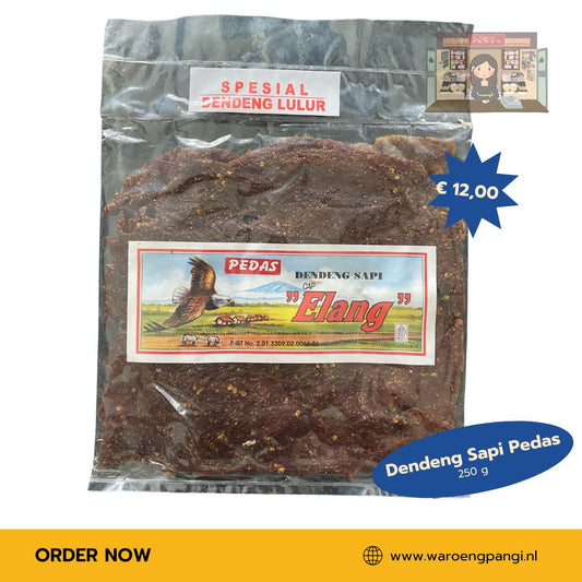 Elang - Dendeng Sapi Pedas / Gedroogd gekruid rundvlees ( Pittig) 250gr