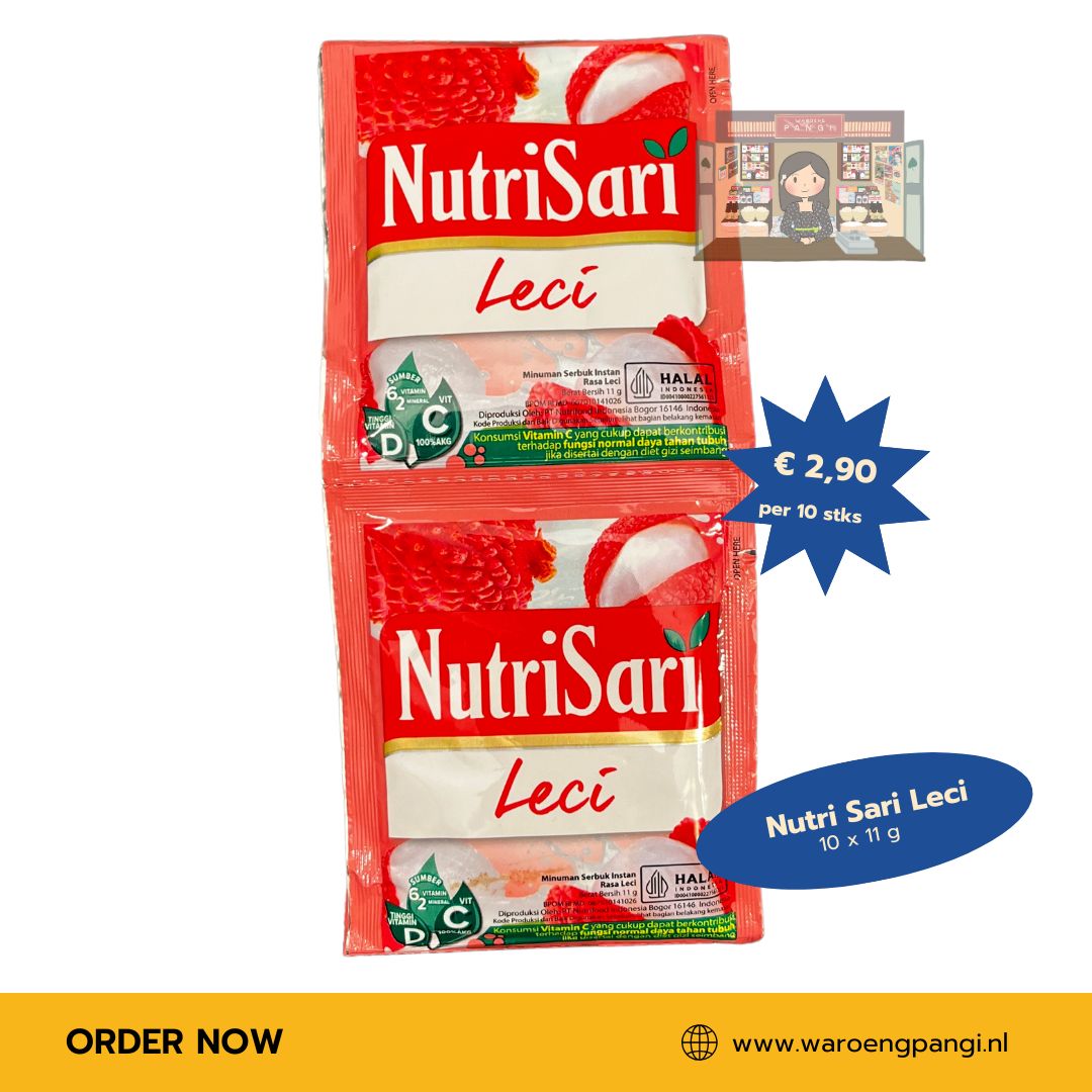 Nutrisari - Leci / Instant drankmix met Lychee-smaak 10 x 11gr