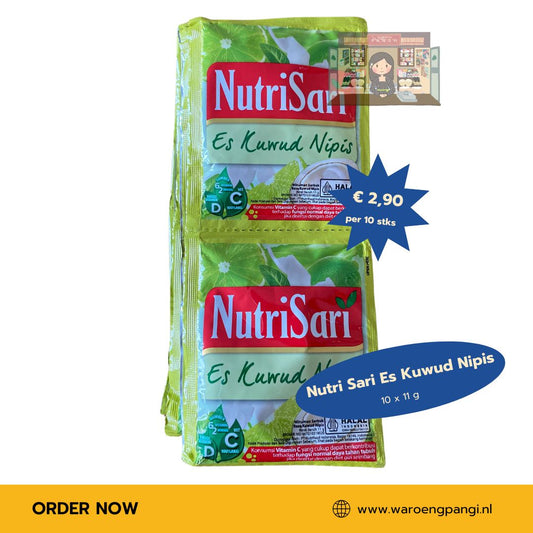 Nutrisari - Es Kuwud Nipis / Instant drankmix met Limoen Kuwud Ijs-smaak 10 x 11gr