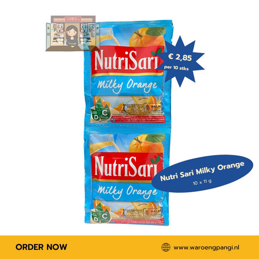 Nutrisari - Milky Orange / Instant drankmix met Melk-Sinaasappelsmaak 10 x 11gr