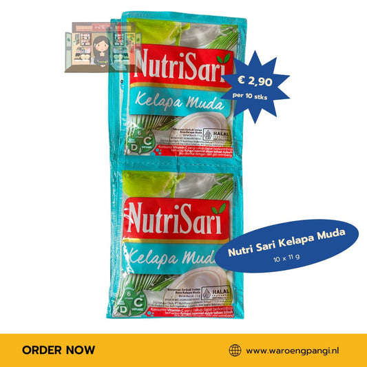 Nutrisari - Kelapa Muda / Instant drankmix met jonge kokosnoot-smaak 10 x 11gr