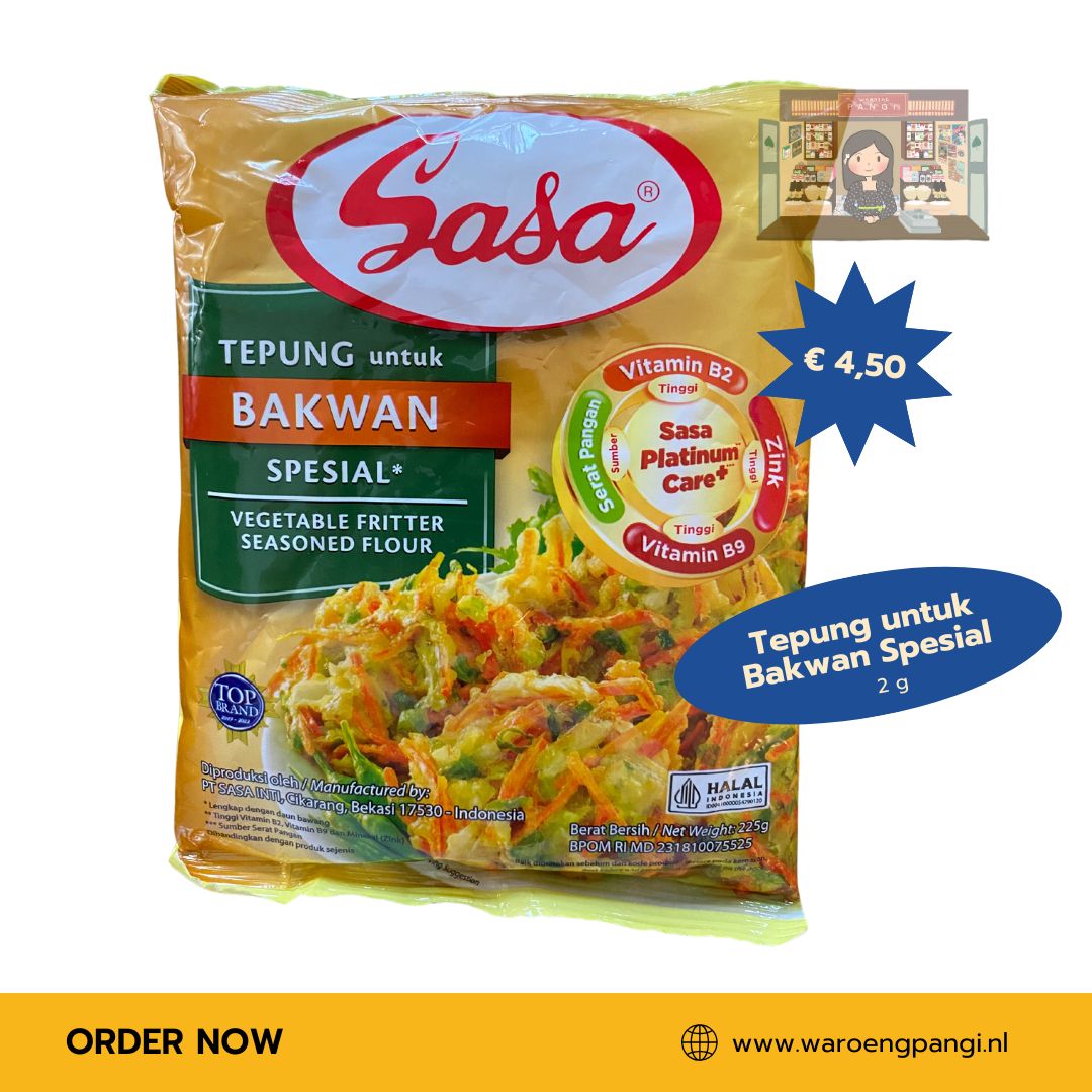 Sasa - Tepung untuk Bakwan spesial / Speciaal Kruidenmeel voor Bakwan  225gr