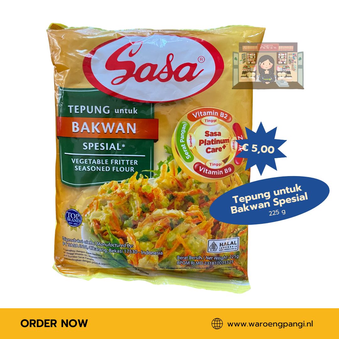 Sasa - Tepung untuk Bakwan spesial / Speciaal Kruidenmeel voor Bakwan  225gr